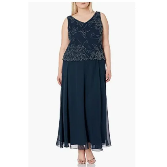 Maxi Dress Jkara Navy Beaded Dress Beaded Dress J Kara Dresses